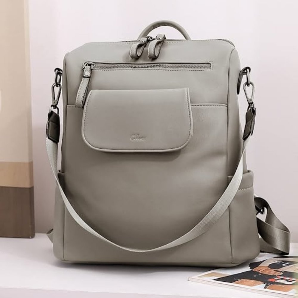 Women Travel Leather Backpack